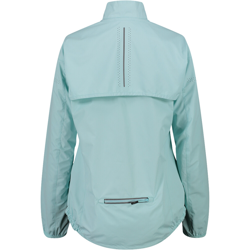 Cmp cortavientos ciclismo mujer WOMAN JACKET WITH DETACHABLE SLEEVES VERDE vista trasera