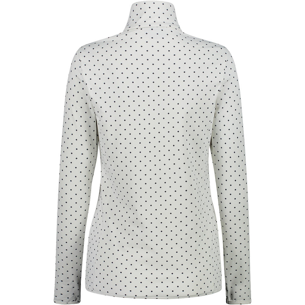 Cmp forro polar esquí mujer WOMAN PRINTED SWEAT BLANCO vista trasera