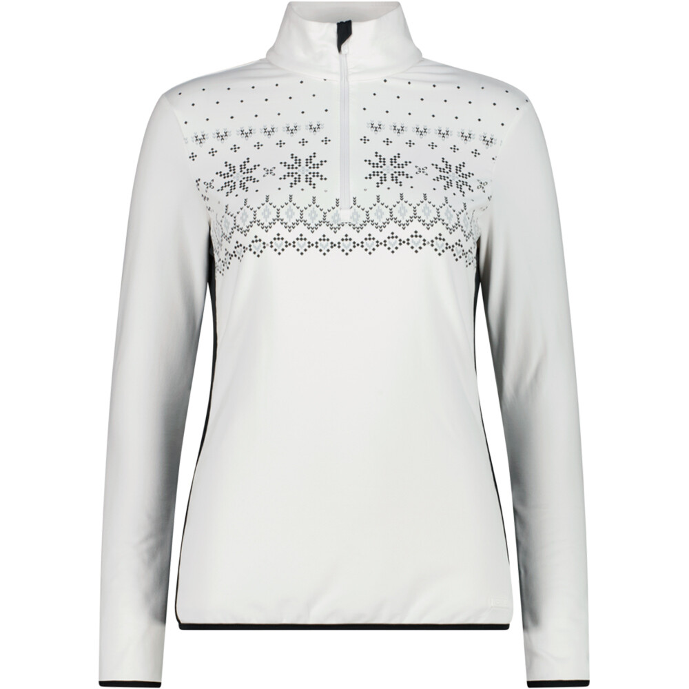 Cmp forro polar esquí mujer WOMAN SWEAT BLANCO vista frontal