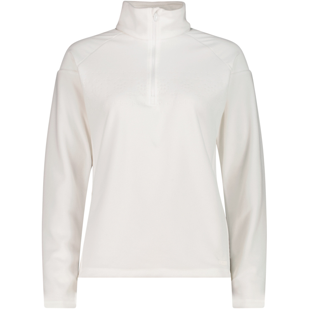 Cmp forro polar esquí mujer WOMAN SWEAT BLANCO vista frontal