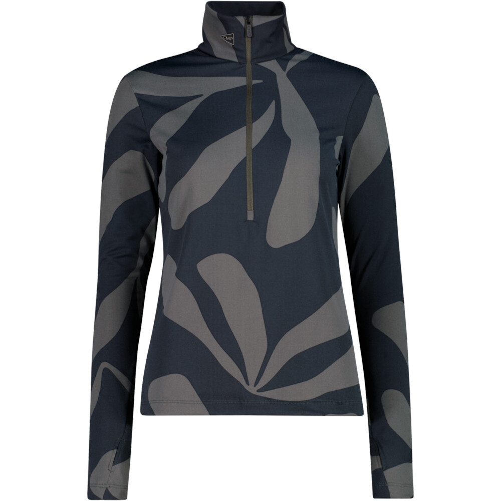 Cmp forro polar esquí mujer WOMAN SWEAT VERDE vista frontal
