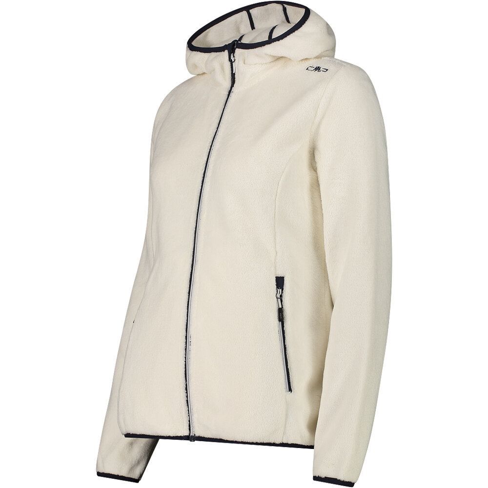 Cmp forro polar mujer WOMAN JACKET FIX HOOD BLANCO vista detalle