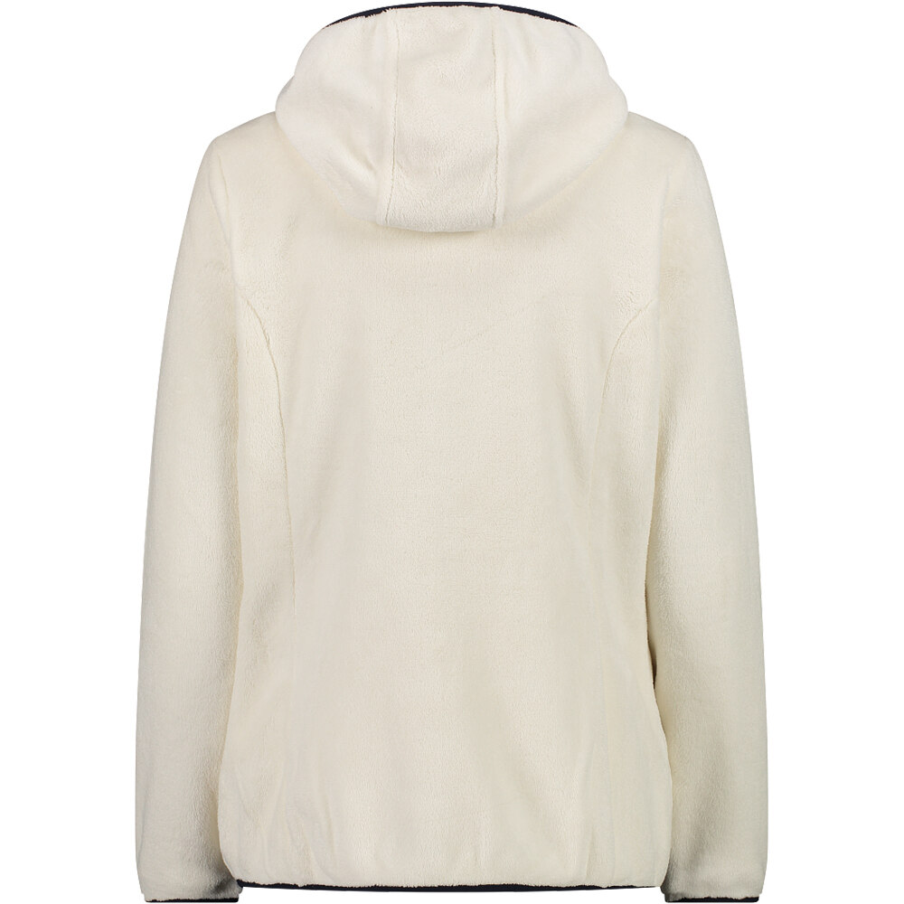 Cmp forro polar mujer WOMAN JACKET FIX HOOD BLANCO vista trasera
