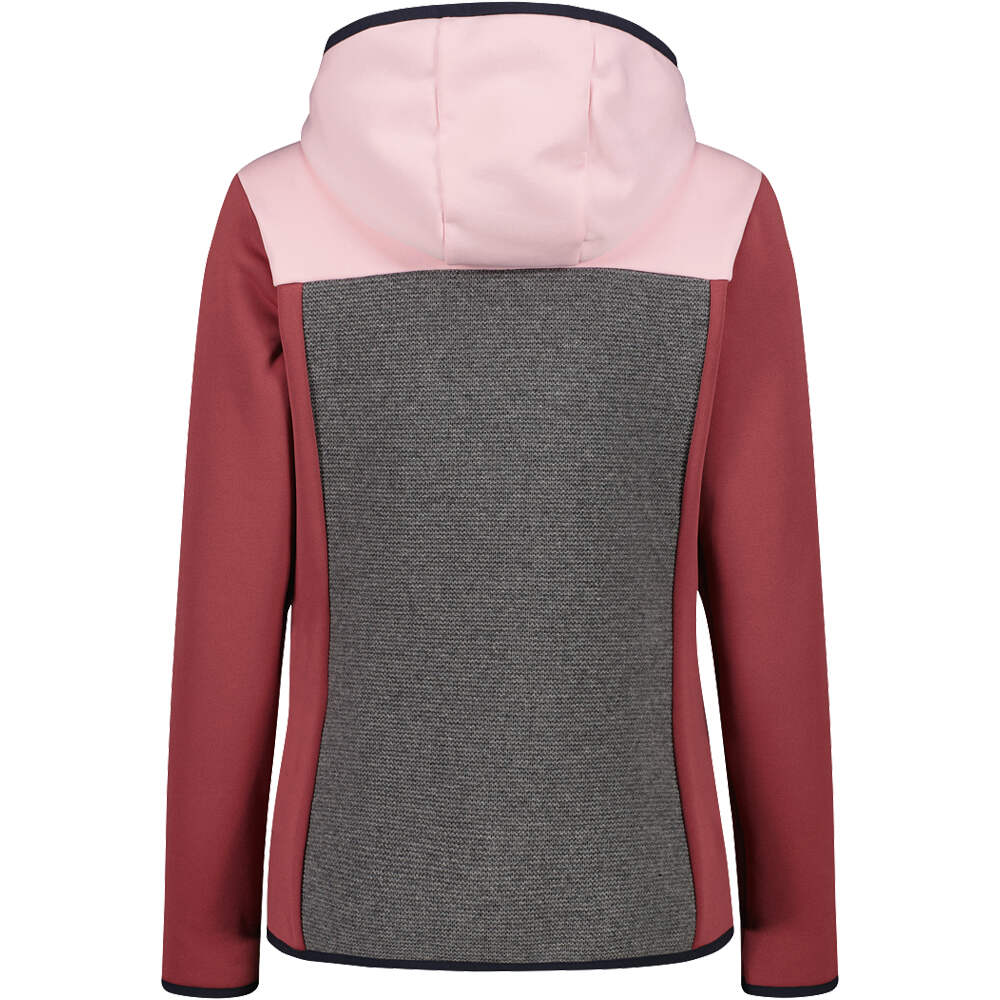 Cmp forro polar mujer WOMAN JACKET FIX HOOD ROSA vista trasera