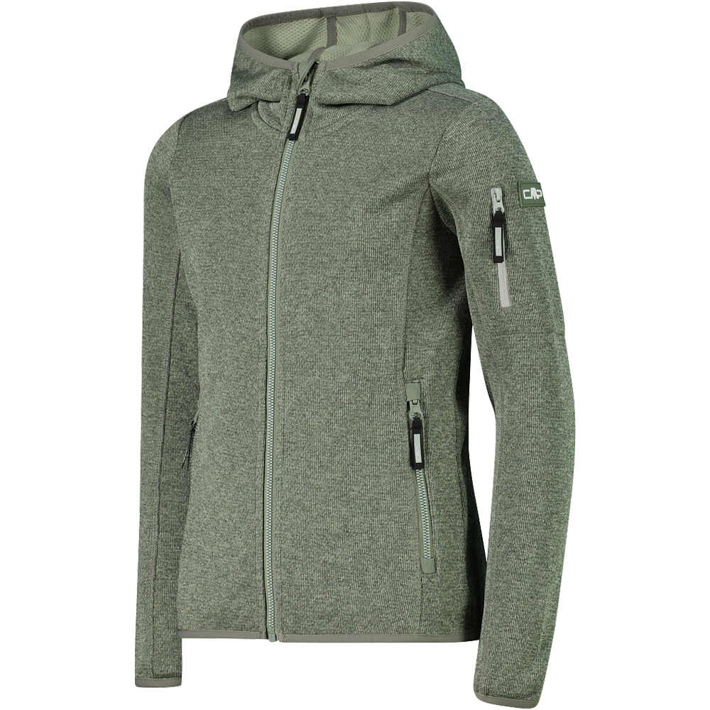 Cmp forro polar niño KID G JACKET FIX HOOD VERDE vista detalle