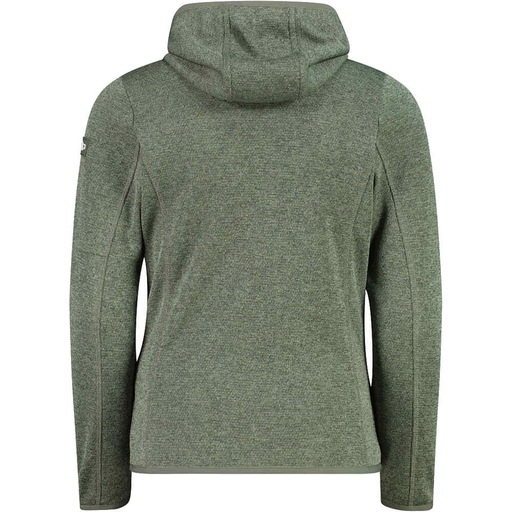 Cmp forro polar niño KID G JACKET FIX HOOD VERDE vista trasera