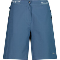 Cmp pantalón corto ciclismo mujer WOMAN FREE BIKE BERMUDA WITH INNER MESH UNDERWEAR AZUL vista frontal