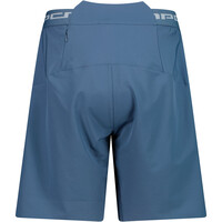 Cmp pantalón corto ciclismo mujer WOMAN FREE BIKE BERMUDA WITH INNER MESH UNDERWEAR AZUL vista trasera