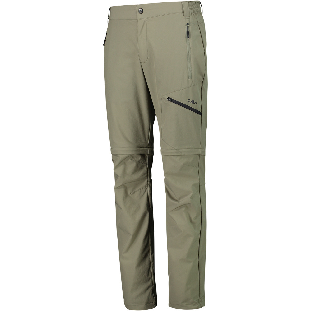 Cmp pantalón montaña hombre MAN ZIP OFF PANT VERDE vista detalle