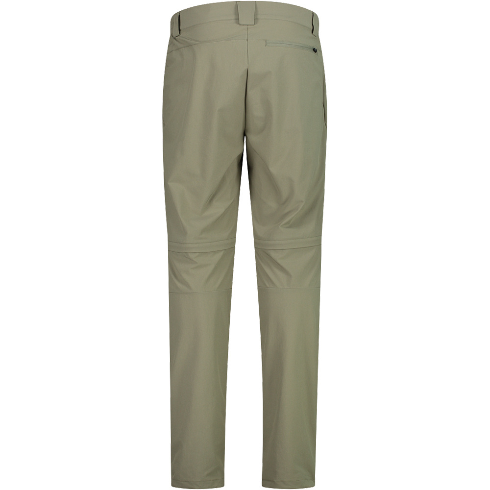 Cmp pantalón montaña hombre MAN ZIP OFF PANT VERDE vista trasera