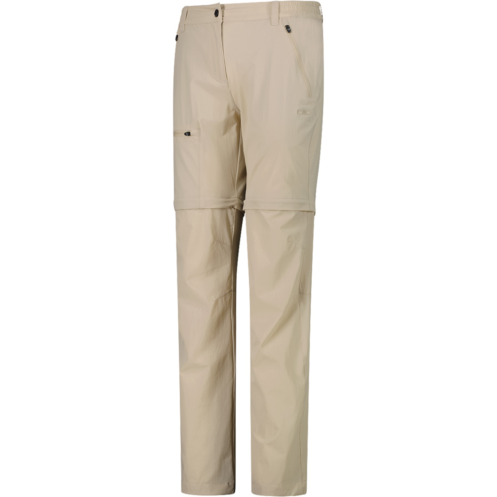 Cmp pantalón montaña mujer WOMAN ZIP OFF PANT MARRON vista detalle