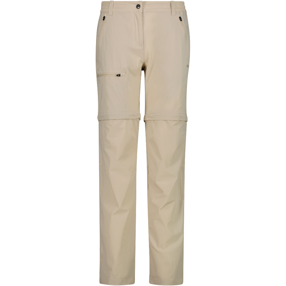 Cmp pantalón montaña mujer WOMAN ZIP OFF PANT MARRON vista frontal