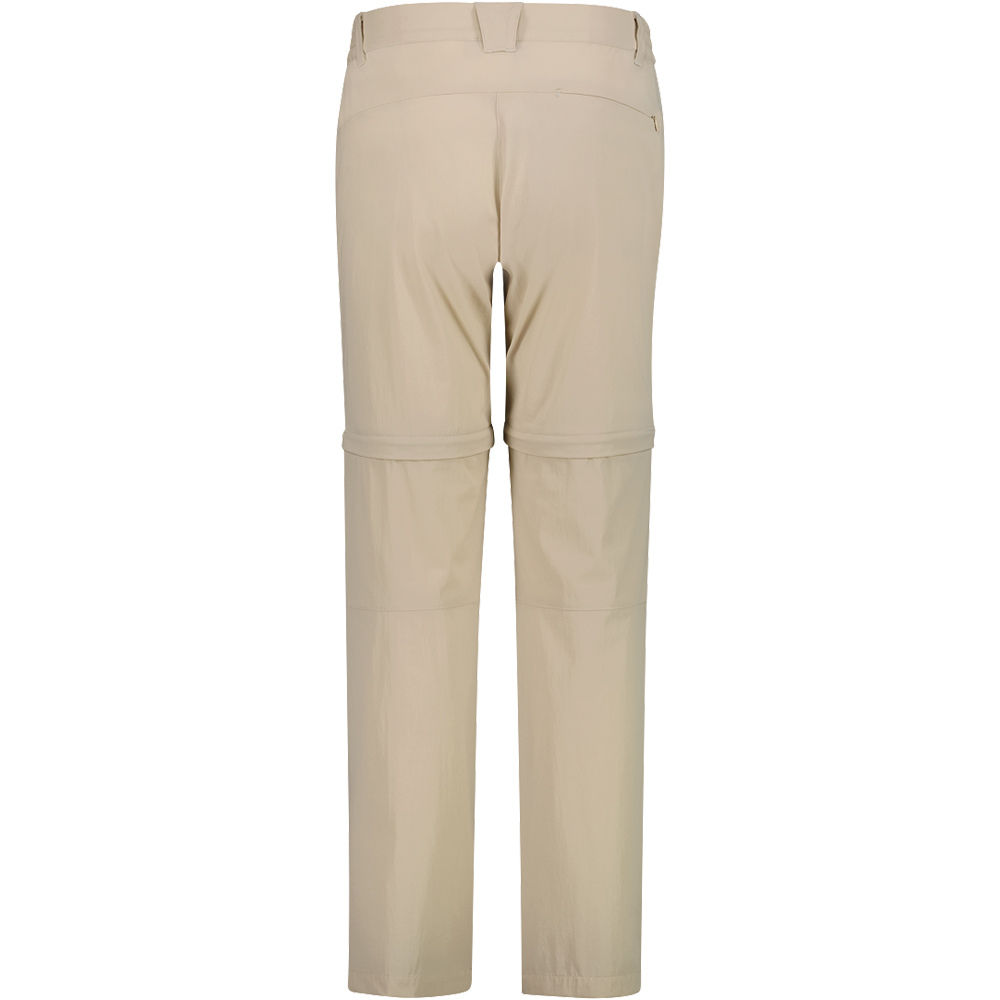 Cmp pantalón montaña mujer WOMAN ZIP OFF PANT MARRON vista trasera