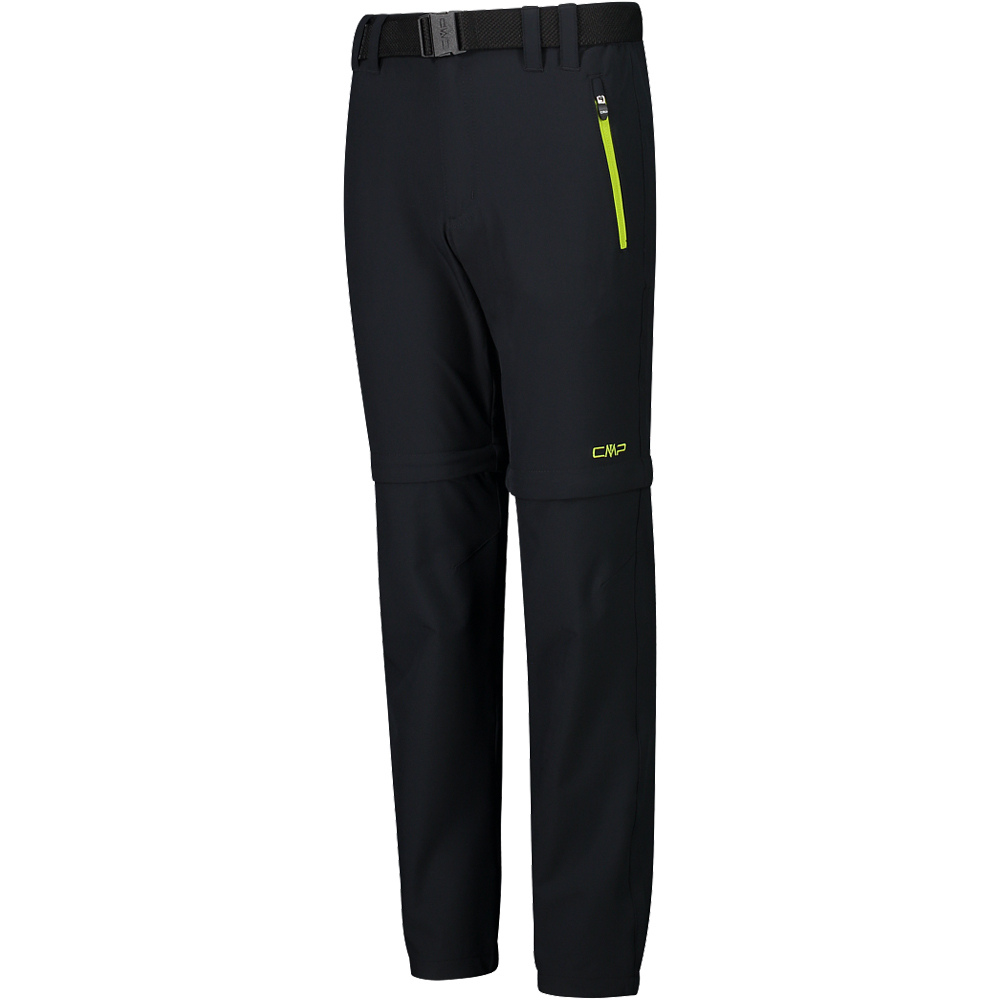 Cmp pantalón montaña niño KID ZIP OFF PANT NEGRO vista detalle