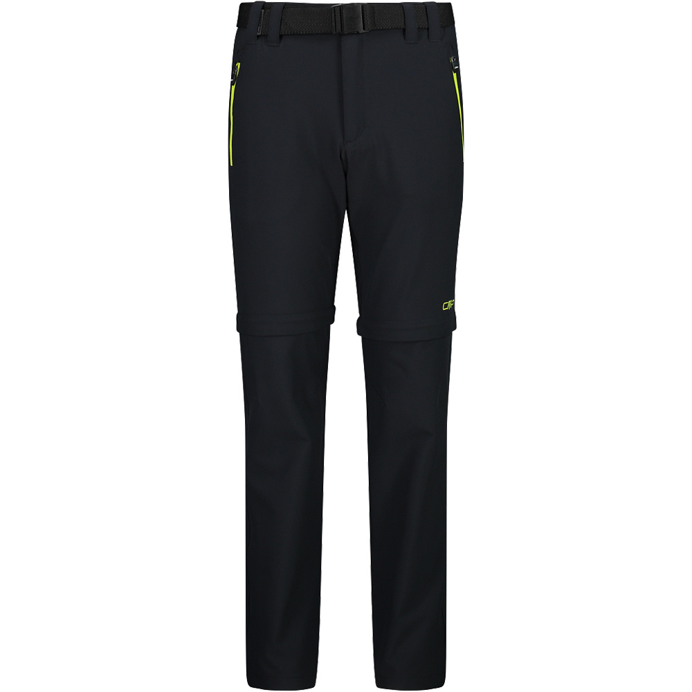 Cmp pantalón montaña niño KID ZIP OFF PANT NEGRO vista frontal