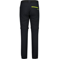 Cmp pantalón montaña niño KID ZIP OFF PANT NEGRO vista trasera