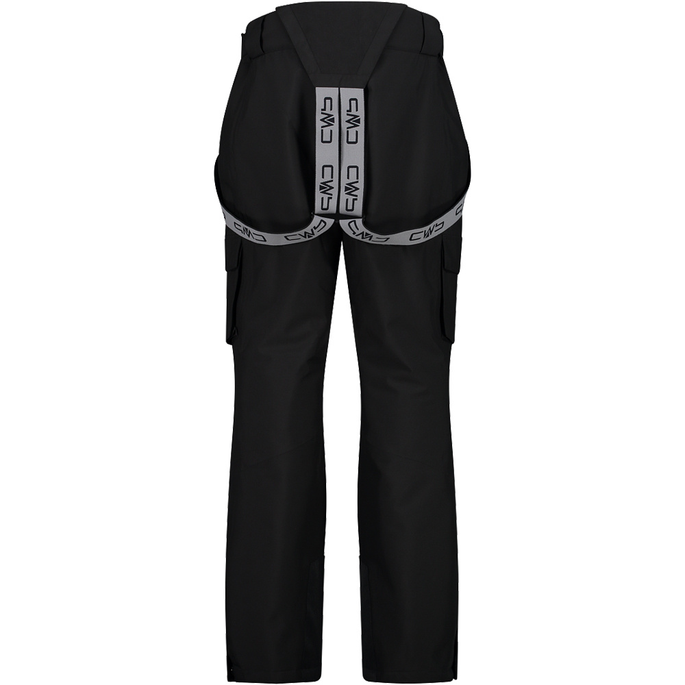 Cmp pantalones esquí hombre MAN SALOPETTE CARGO NEGRO vista trasera