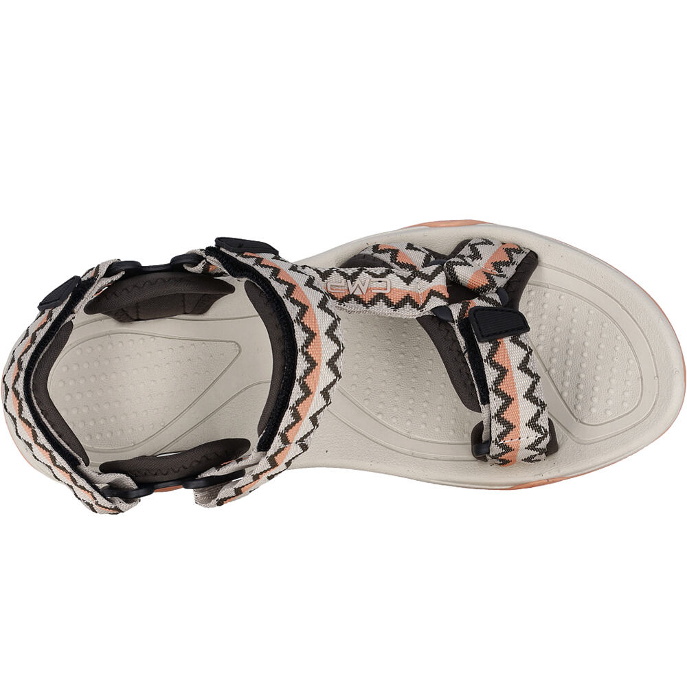 Cmp sandalias trekking mujer HAMAL MARRON vista trasera