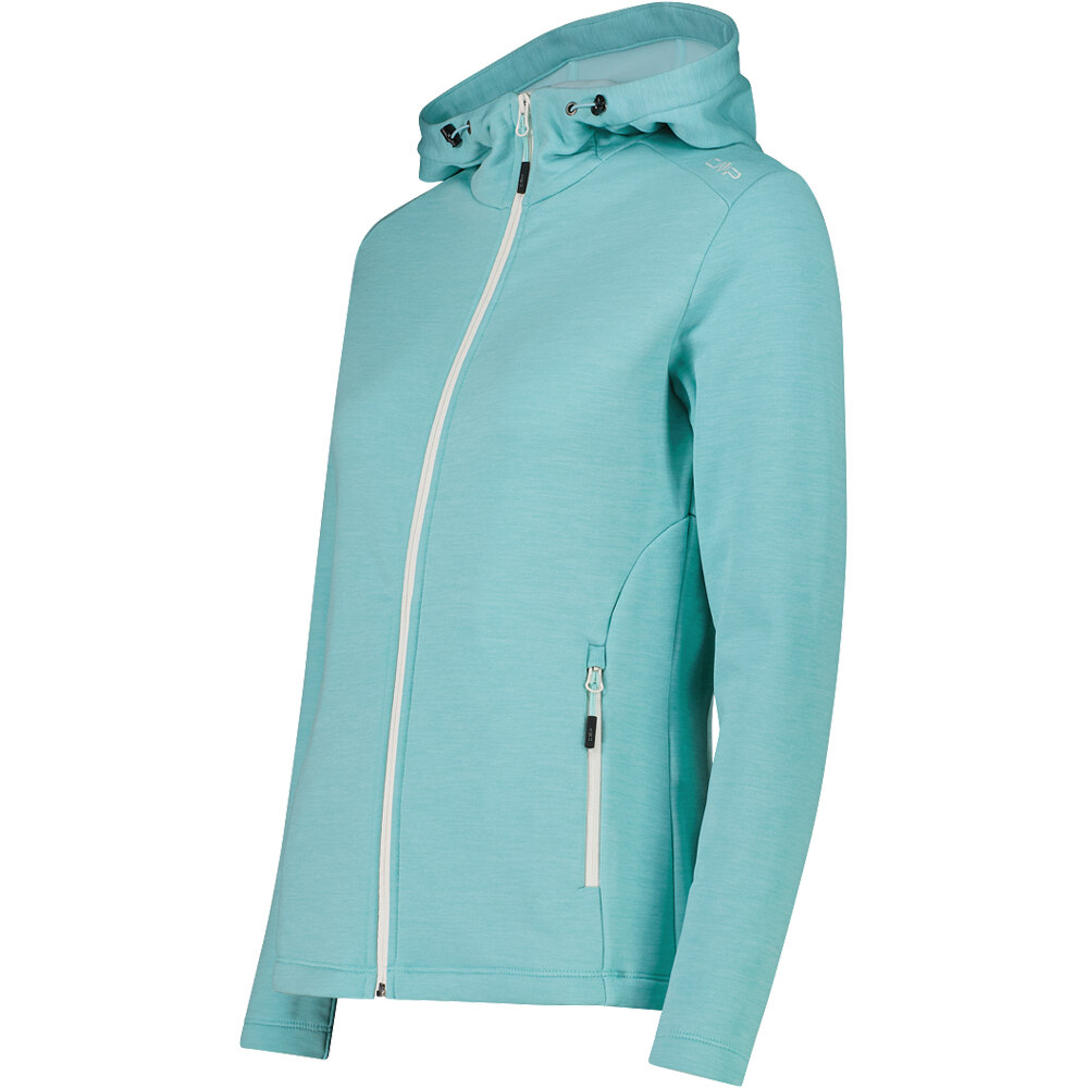 Cmp Sudaderas Montaña Mujer WOMAN JACKET FIX HOOD VERDE vista detalle