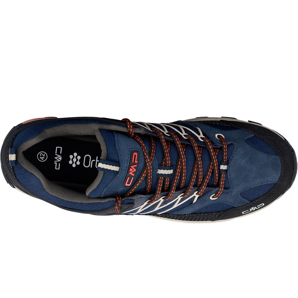 Cmp zapatilla trekking hombre RIGEL LOW WATERPROOF AZUL vista trasera