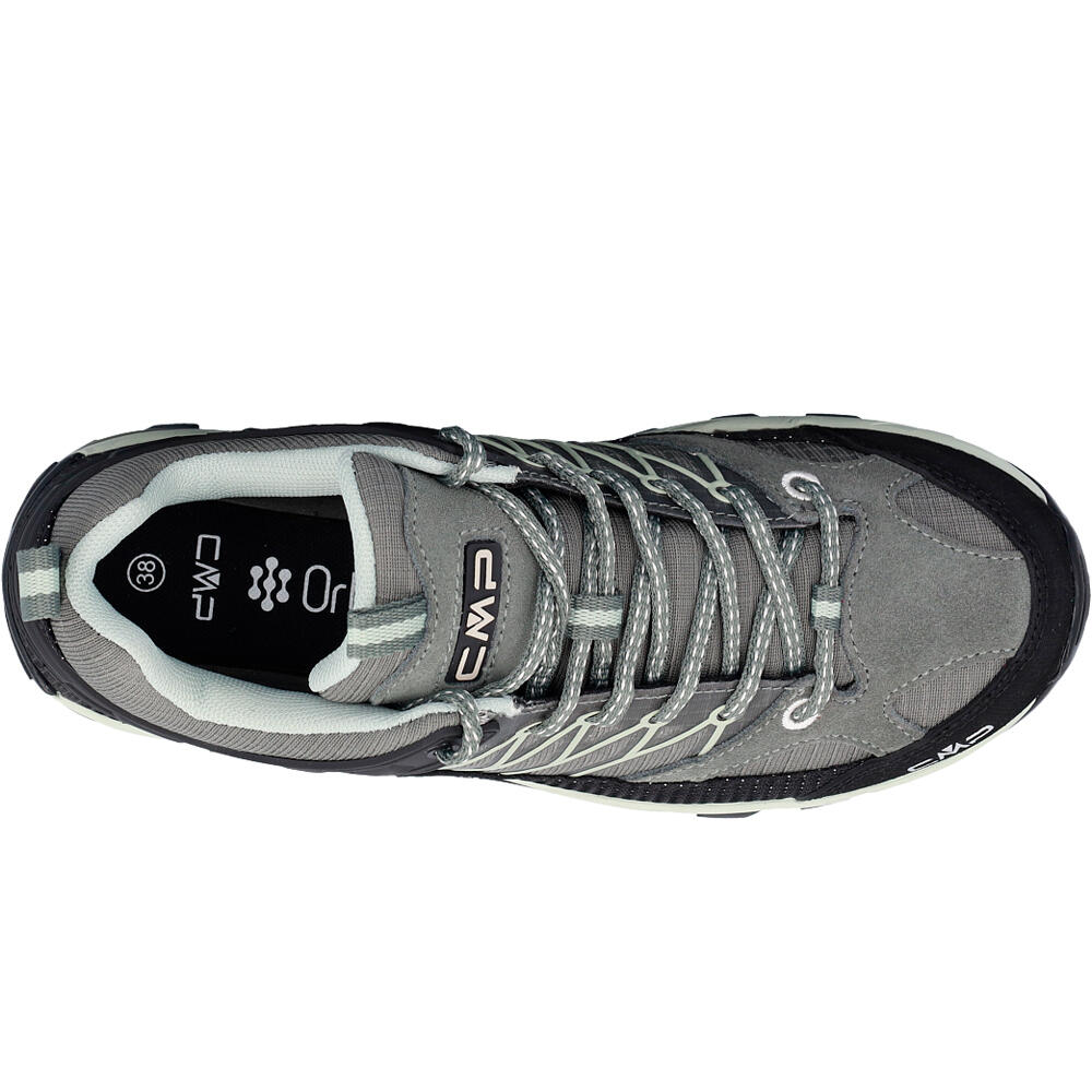 Cmp zapatilla trekking mujer RIGEL LOW WATERPROOF VERDE vista trasera