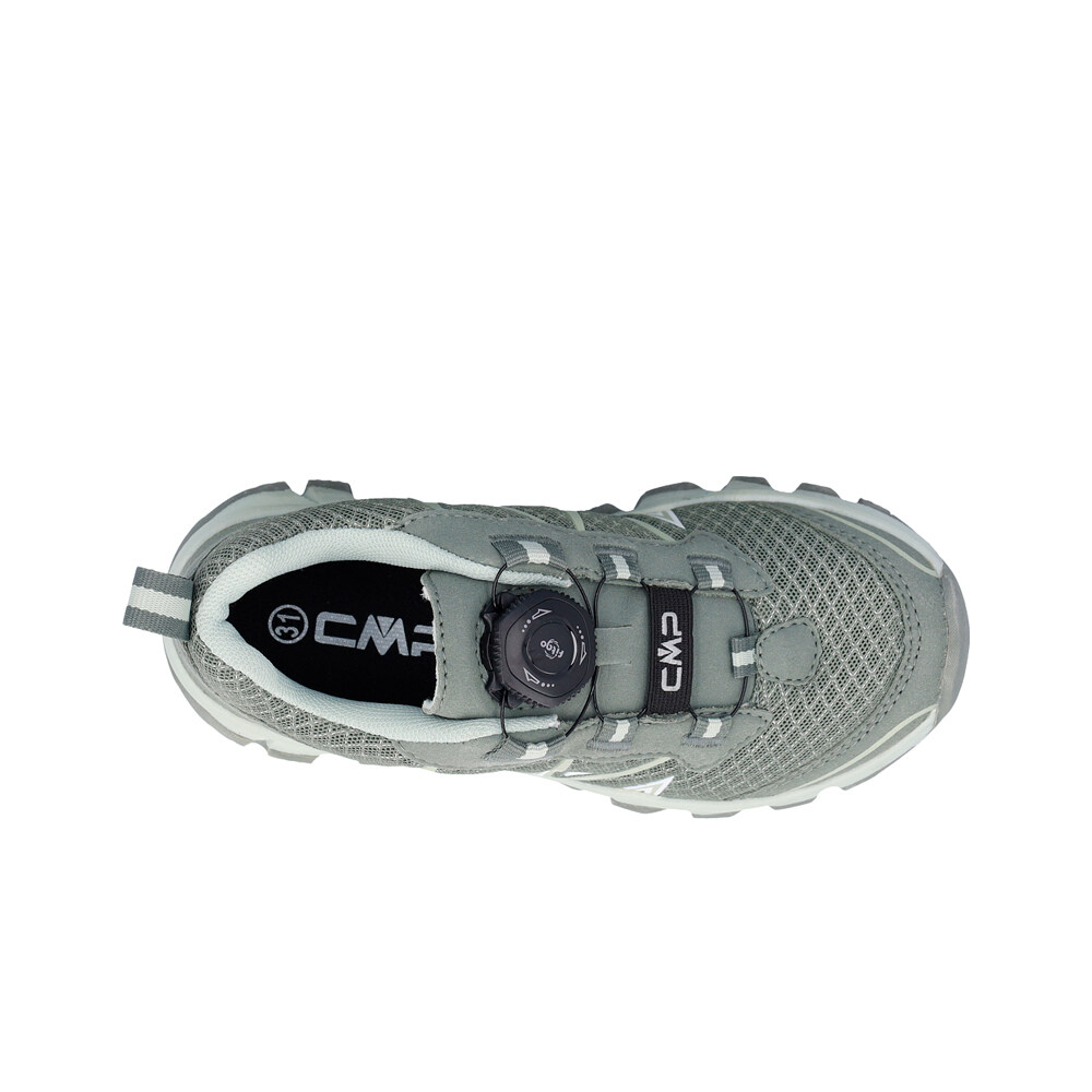 Cmp zapatilla trekking niño AKSA FITGO FAST HIKING VERDE vista trasera