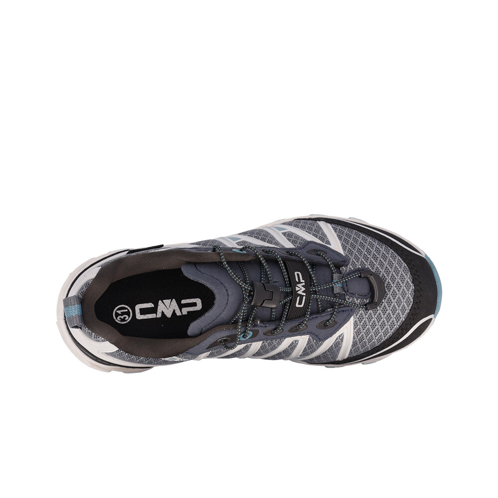 Cmp zapatilla trekking niño ALTAK WATERPROOF GRIS vista trasera