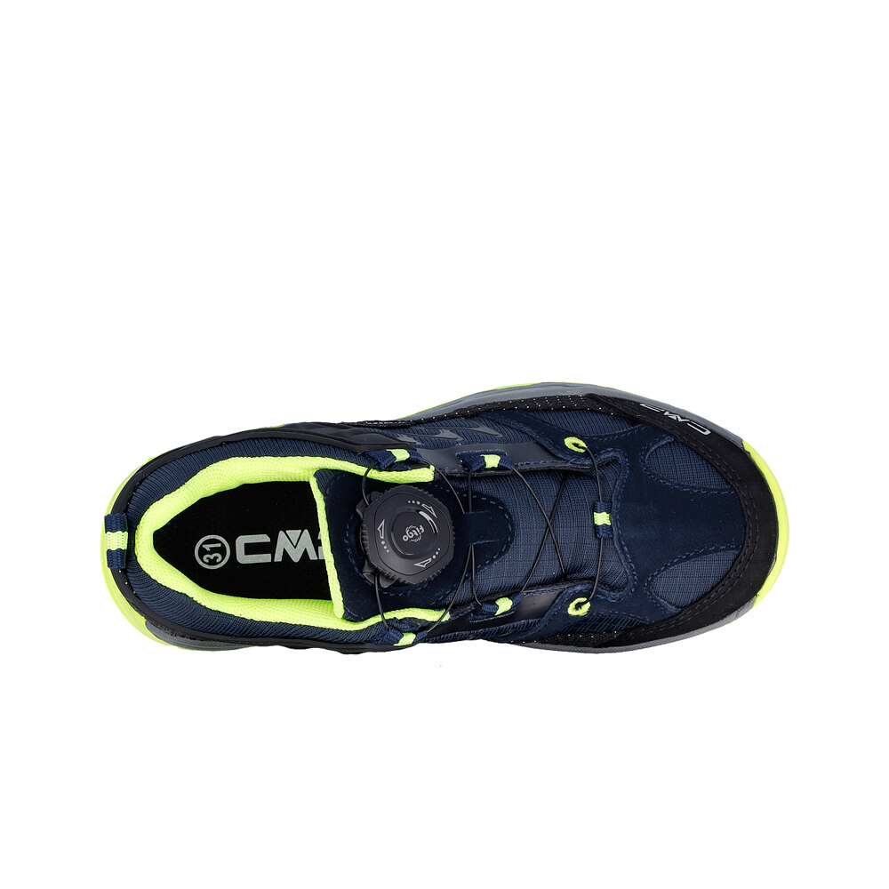 Cmp zapatilla trekking niño KIRUNA LOW AZUL vista trasera