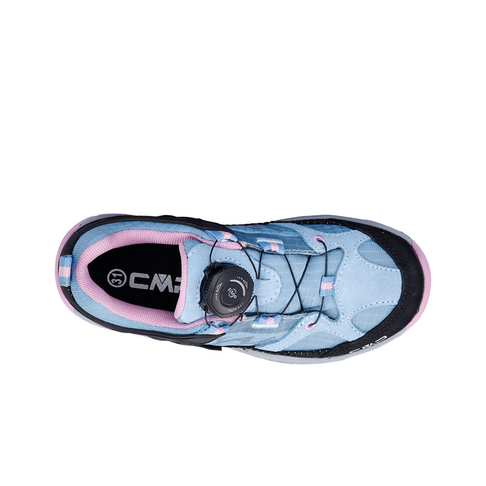 Cmp zapatilla trekking niño KIRUNA LOW FITGO WATERPROOF AZUL vista trasera