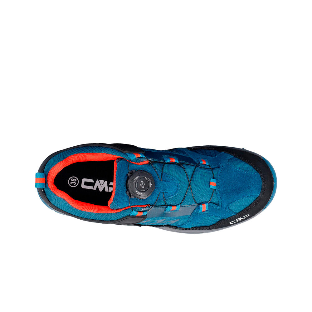 Cmp zapatilla trekking niño KIRUNA LOW FITGO WATERPROOF AZUL vista trasera