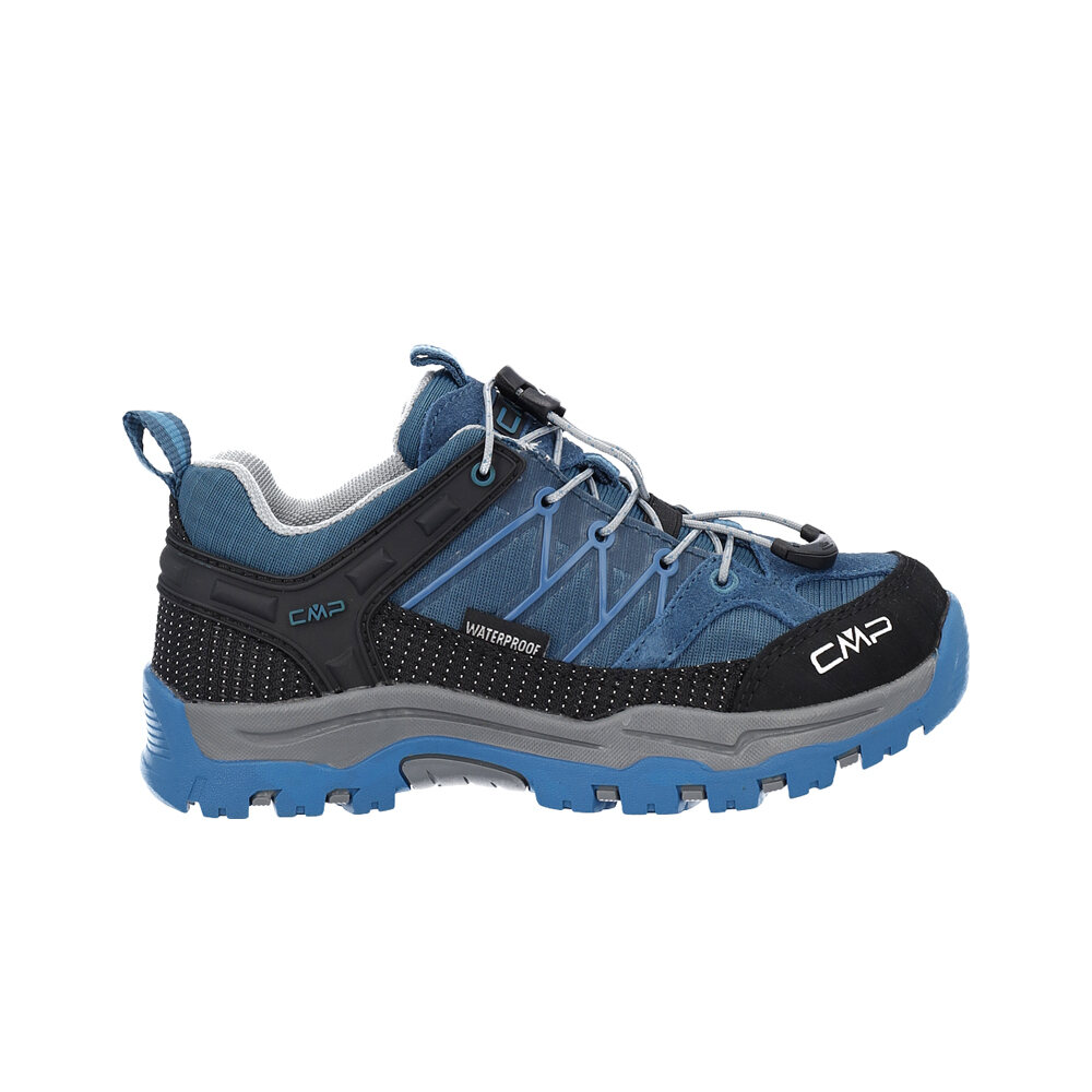 Cmp zapatilla trekking niño RIGEL WATERPROOF AZUL lateral exterior