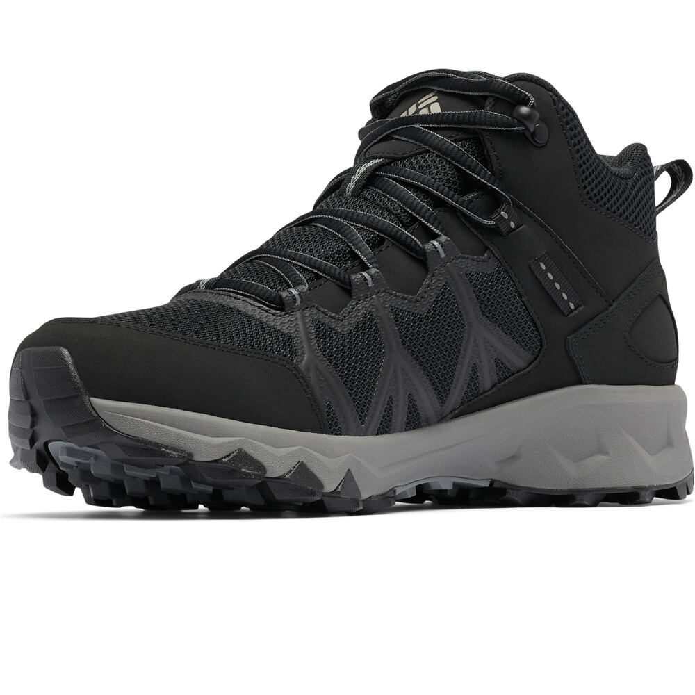 Columbia bota trekking hombre PEAKFREAK II MID OUTDRY NEGRO vista trasera