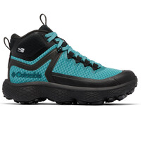 Columbia bota trekking mujer ESCAPE THRIVE TITANIUM MID OUTDRY VERDE lateral exterior