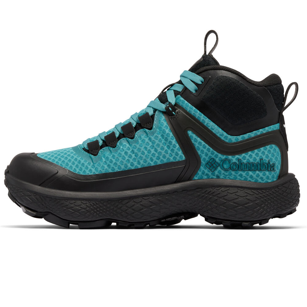 Columbia bota trekking mujer ESCAPE THRIVE TITANIUM MID OUTDRY VERDE vista trasera