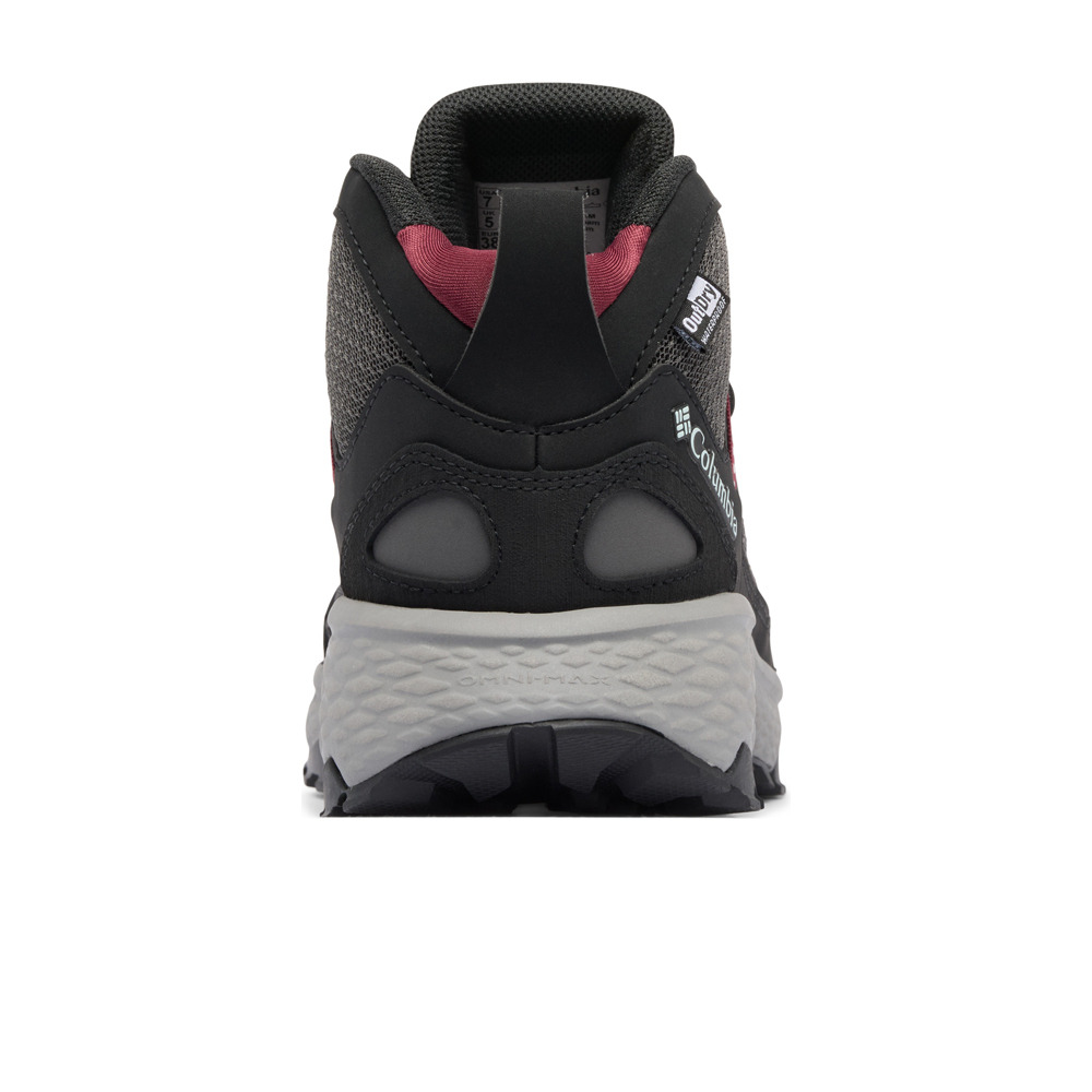 Columbia bota trekking mujer PEAKFREAK RUSH MID OUTDRY GRIS vista superior