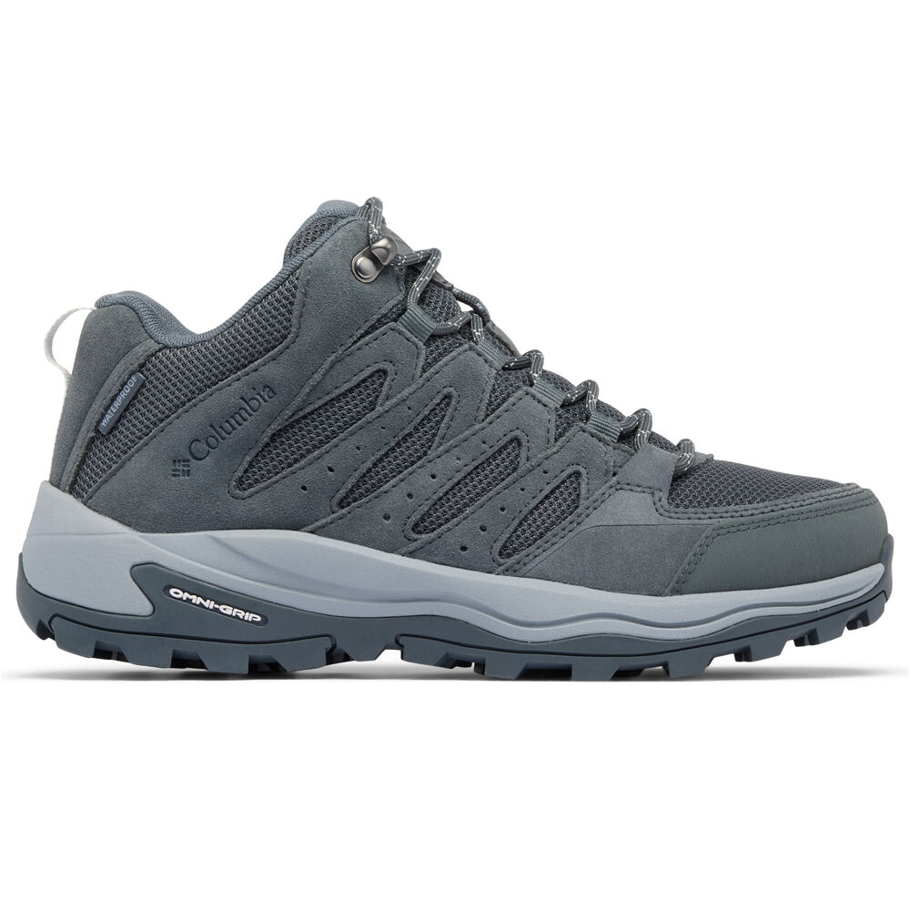 Columbia bota trekking mujer REDMOND IV MID WATERPROOF GRIS lateral exterior