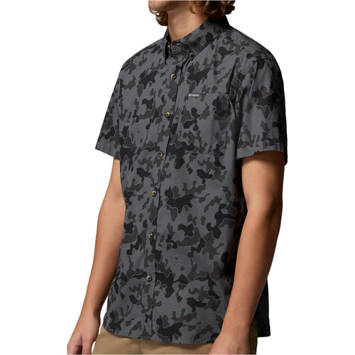 Columbia camisa montaña manga corta hombre RAPID RIVERS GRIS