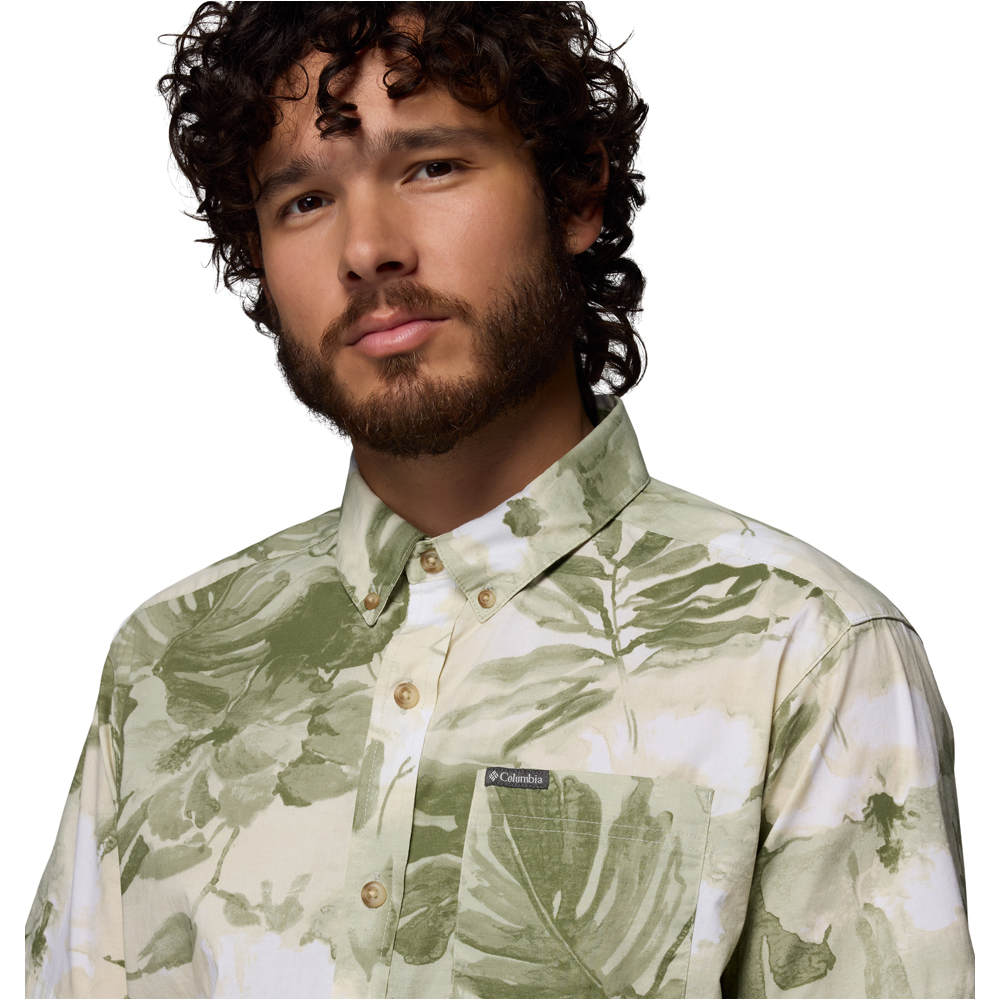 Columbia camisa montaña manga corta hombre RAPID RIVERS VERDE 03