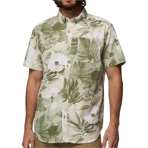 Columbia camisa montaña manga corta hombre RAPID RIVERS VERDE