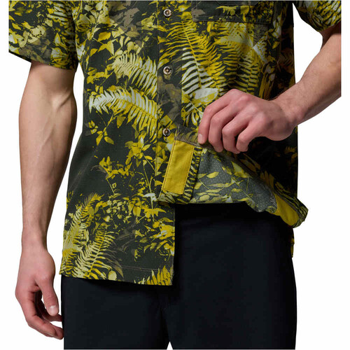 Columbia camisa montaña manga corta hombre TECH TRAIL UTILITY AMARILLO