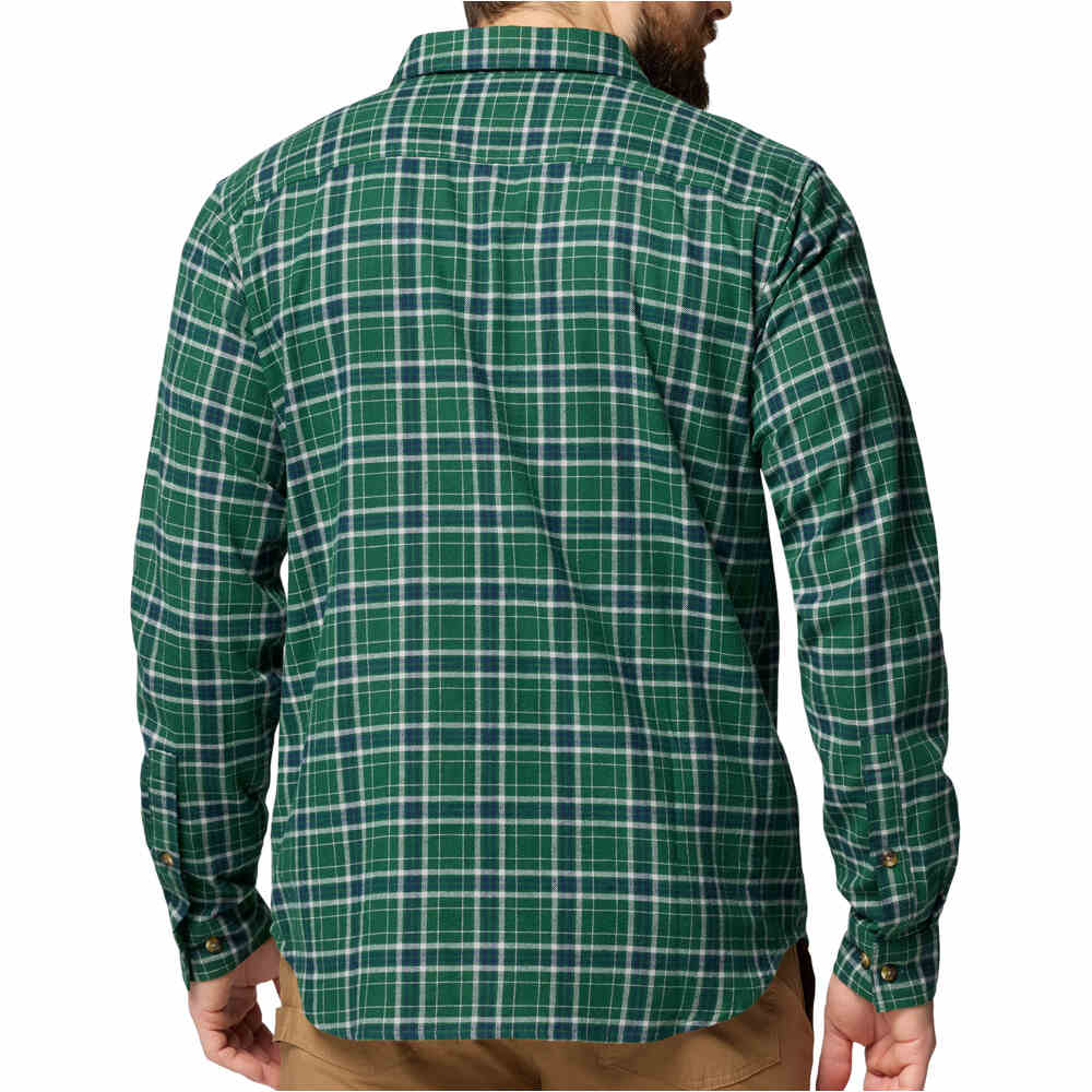 Columbia camisa montaña manga larga hombre CORNEL WOODS VERDE vista trasera