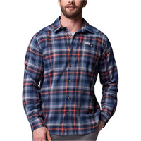 Columbia camisa montaña manga larga hombre CORNELL WOODS AZUL vista frontal