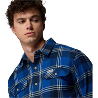 Columbia camisa montaña manga larga hombre FLARE GUN AZUL vista detalle