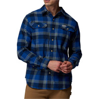 Columbia camisa montaña manga larga hombre FLARE GUN AZUL vista frontal