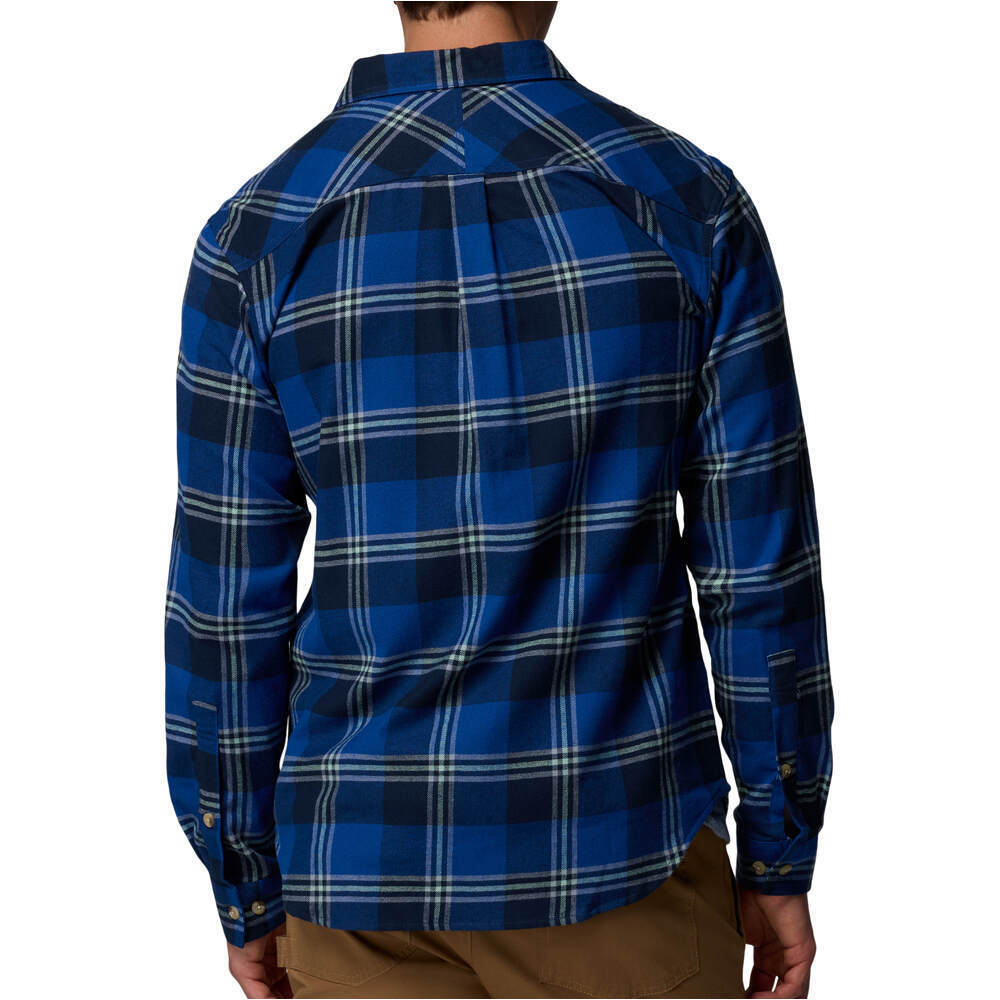 Columbia camisa montaña manga larga hombre FLARE GUN AZUL vista trasera