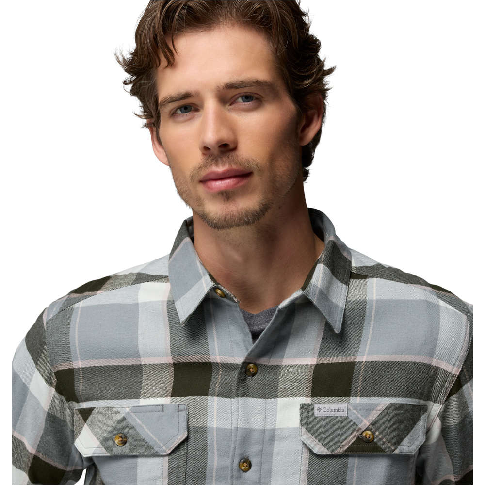 Columbia camisa montaña manga larga hombre FLARE GUN GRIS 04