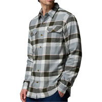 Columbia camisa montaña manga larga hombre FLARE GUN GRIS vista detalle