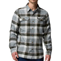 Columbia camisa montaña manga larga hombre FLARE GUN GRIS vista frontal