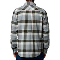 Columbia camisa montaña manga larga hombre FLARE GUN GRIS vista trasera