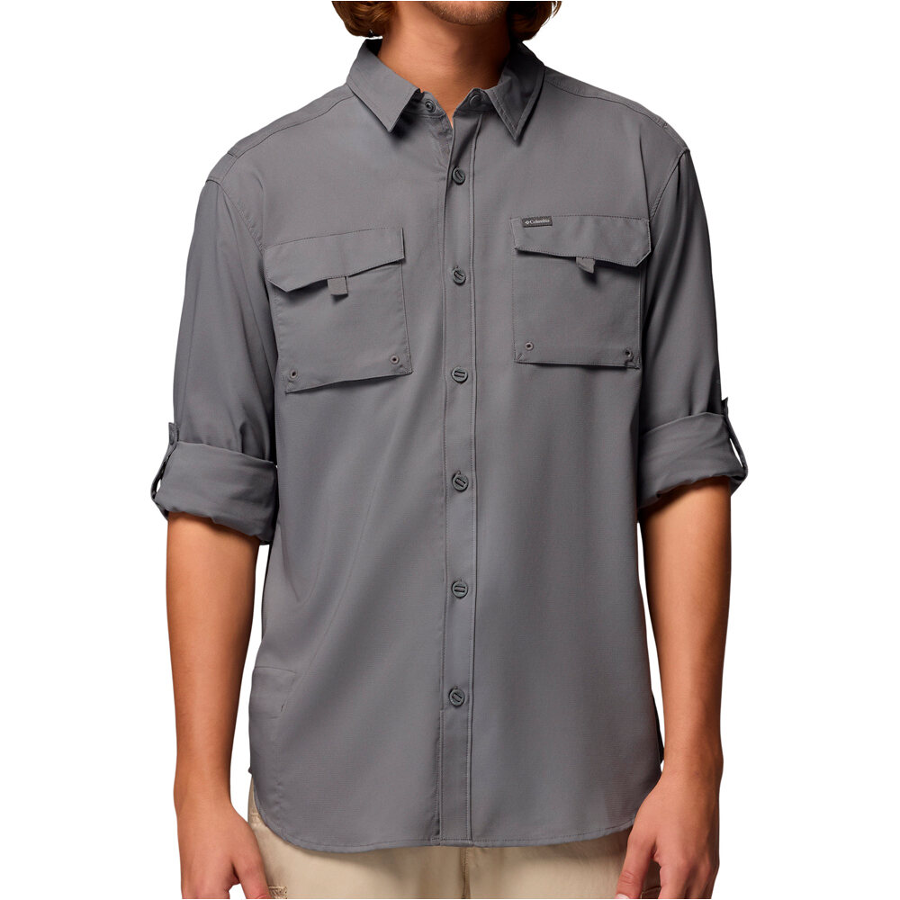 Columbia camisa montaña manga larga hombre SILVER RIDGE UTILITY II GRIS 03